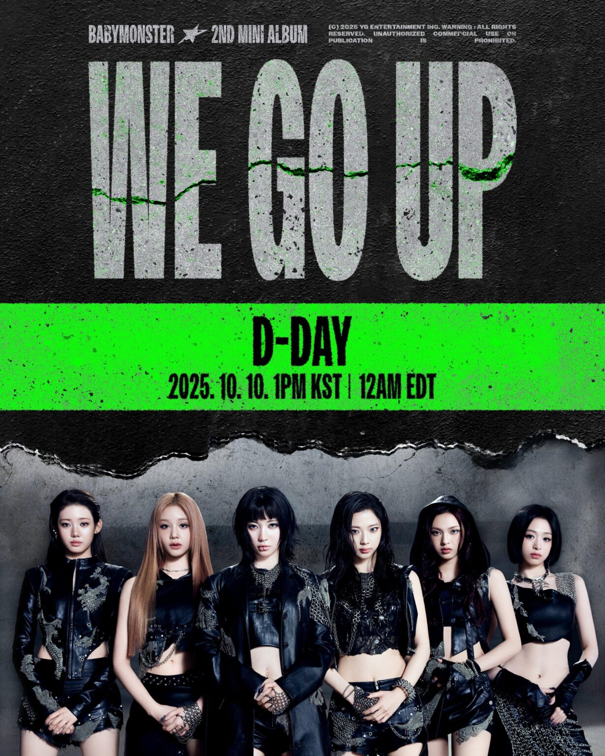BABYMONSTER - الألبوم المصغر الثاني: WE GO UP (ملصق D-DAY)
