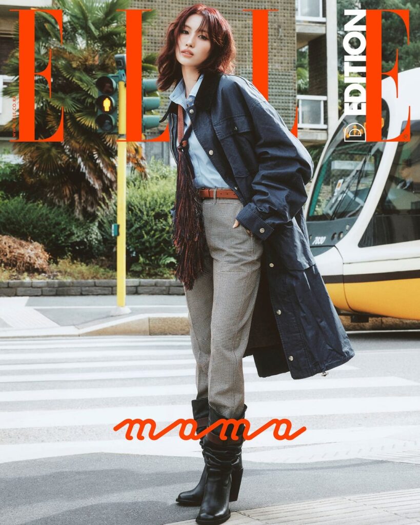 Twice Momo - Elle Korea x Onitsuka Tiger (الإصدار D لشهر أكتوبر 2025، الأغلفة والصور)