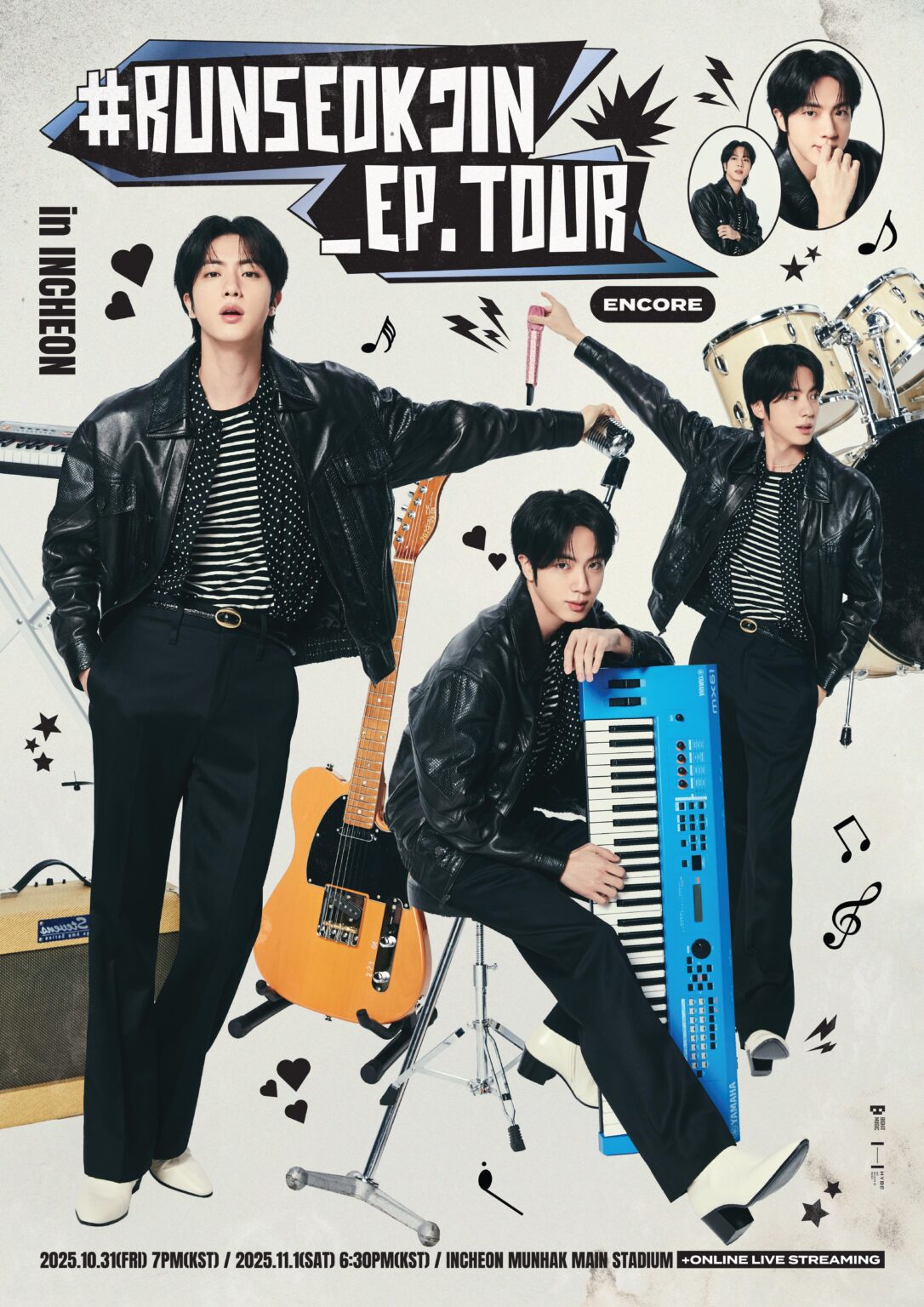 BTS JIN - جولة فردية 1st - RunSeokjin_ep.tour Encore (ملصق إعلان)