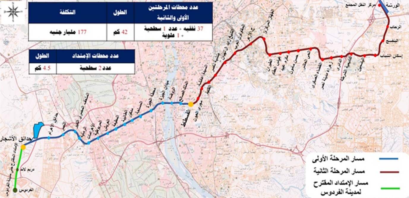 مترو القاهرة يستعد لعبور نهر النيل للمرة الثالثة