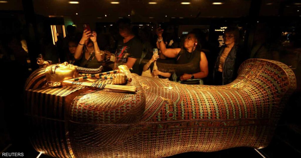 صور..كنوز توت عنخ آمون تعرض لأول مرة في المتحف المصري الكبير