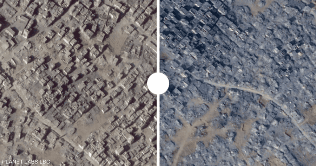 صور تكشف تدمير إسرائيل مباني داخل “الخط الأصفر” بعد الهدنة صور تكشف تدمير إسرائيل مباني داخل "الخط الأصفر" بعد الهدنة