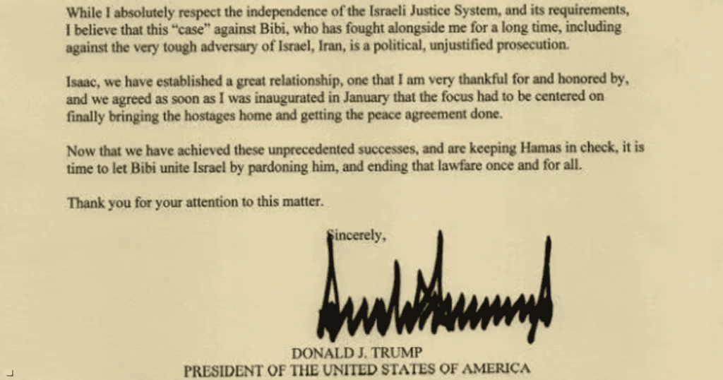 طلب رسمي من ترامب "للعفو" عن نتنياهو.. وهرتسوغ يرد
