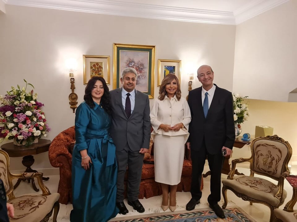 عمرو أديب ولميس الحديدي يحتفلان بخطوبة ابنهما نور عمرو أديب ولميس الحديدي يحتفلان بخطوبة ابنهما نور