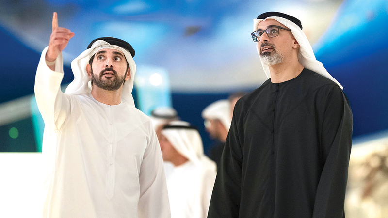 خالد بن محمد وحمدان بن محمد يقومان بجولة في متحف التاريخ الطبيعي أبوظبي خالد بن محمد وحمدان بن محمد خلال جولتهما في متحف التاريخ الطبيعي أبوظبي بالمنطقة الثقافية في جزيرة السعديات. وام