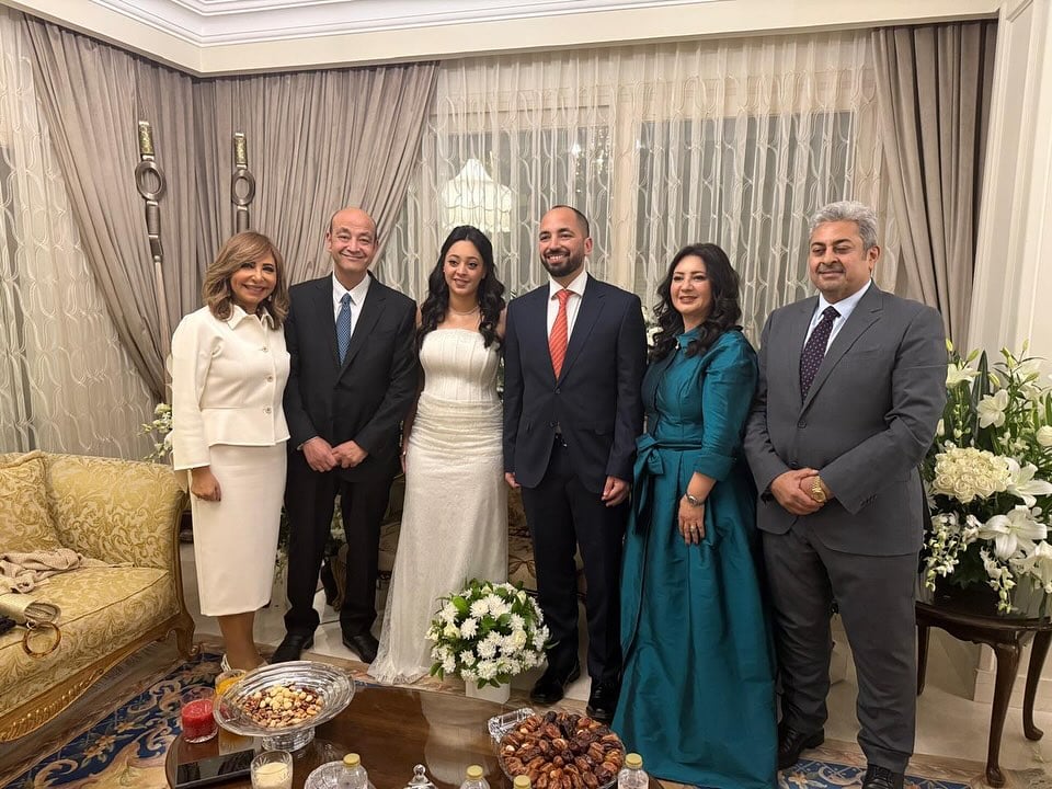 عمرو أديب ولميس الحديدي يحتفلان بخطوبة ابنهما نور عمرو أديب ولميس الحديدي يحتفلان بخطوبة ابنهما نور