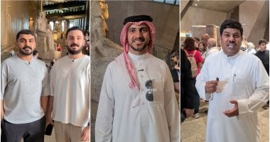 سعوديون ينبهرون بالآثار المصرية داخل المتحف المصرى الكبير.. شوف قالوا إيه (فيديو)