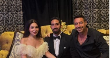 أحمد السعدنى من زفاف مى عز الدين: سمعونا زغروطة.. صورة