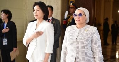 السيدة انتصار السيسي ترحب بقرينة رئيس كوريا الجنوبية: أهلا بكم فى مصر السيدة انتصار السيسي ترحب بقرينة رئيس كوريا الجنوبية: أهلا بكم فى مصر