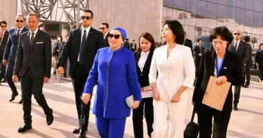 السيدة انتصار السيسى تستقبل قرينة رئيس كوريا بالمتحف الكبير.. وتؤكد: أشعر بالفخر