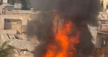 أول صور وفيديو لحريق ستوديو مصر فى المريوطية