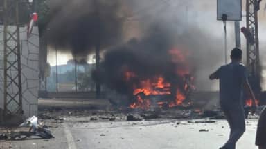 بالصّور: استهداف سيارة في برعشيت في قضاء بنت جبيل - MTV Lebanon