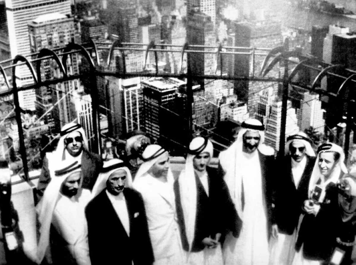 راشد بن سعيد خلال زيارته التاريخية للولايات المتحدة