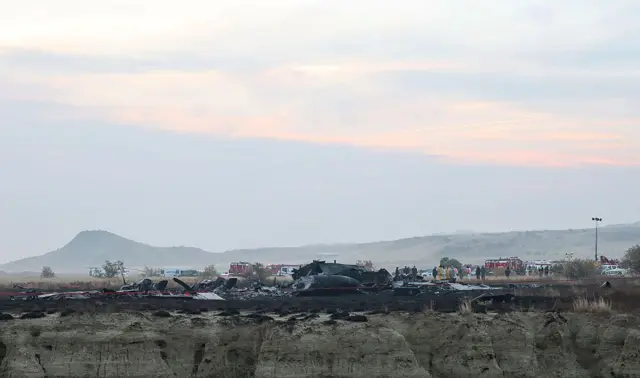 موقع حطام طائرة الشحن العسكرية التركية من طراز C-130