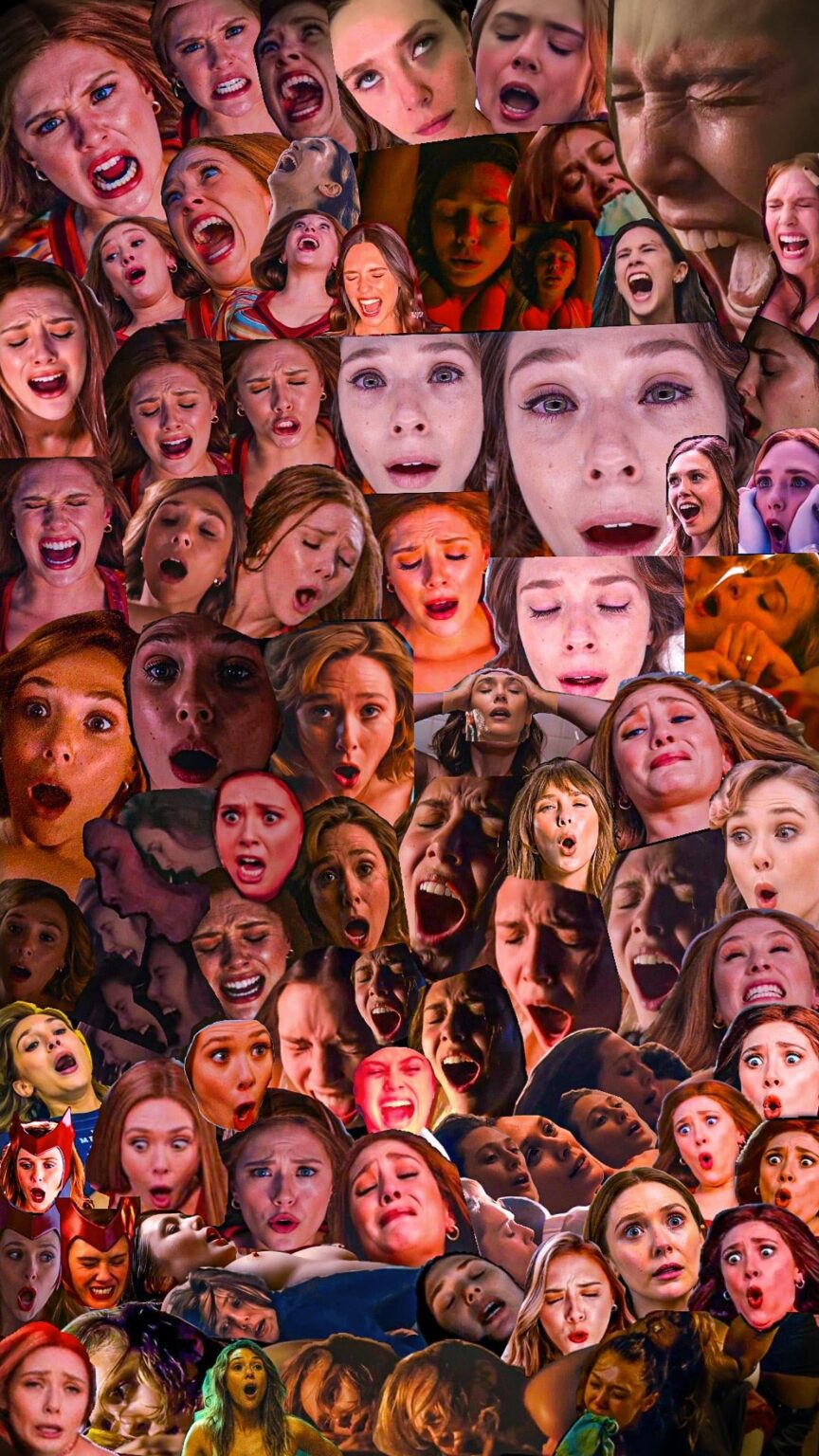 Elizabeth Olsen in heat (NSFW collage)