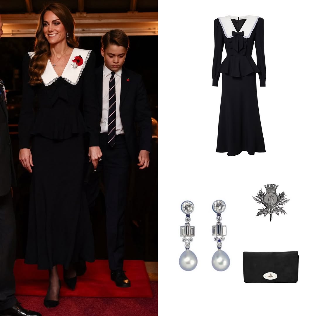 تفاصيل اطلالة كيت ميدلتون في يوم التكريم (أ.ف.ب)