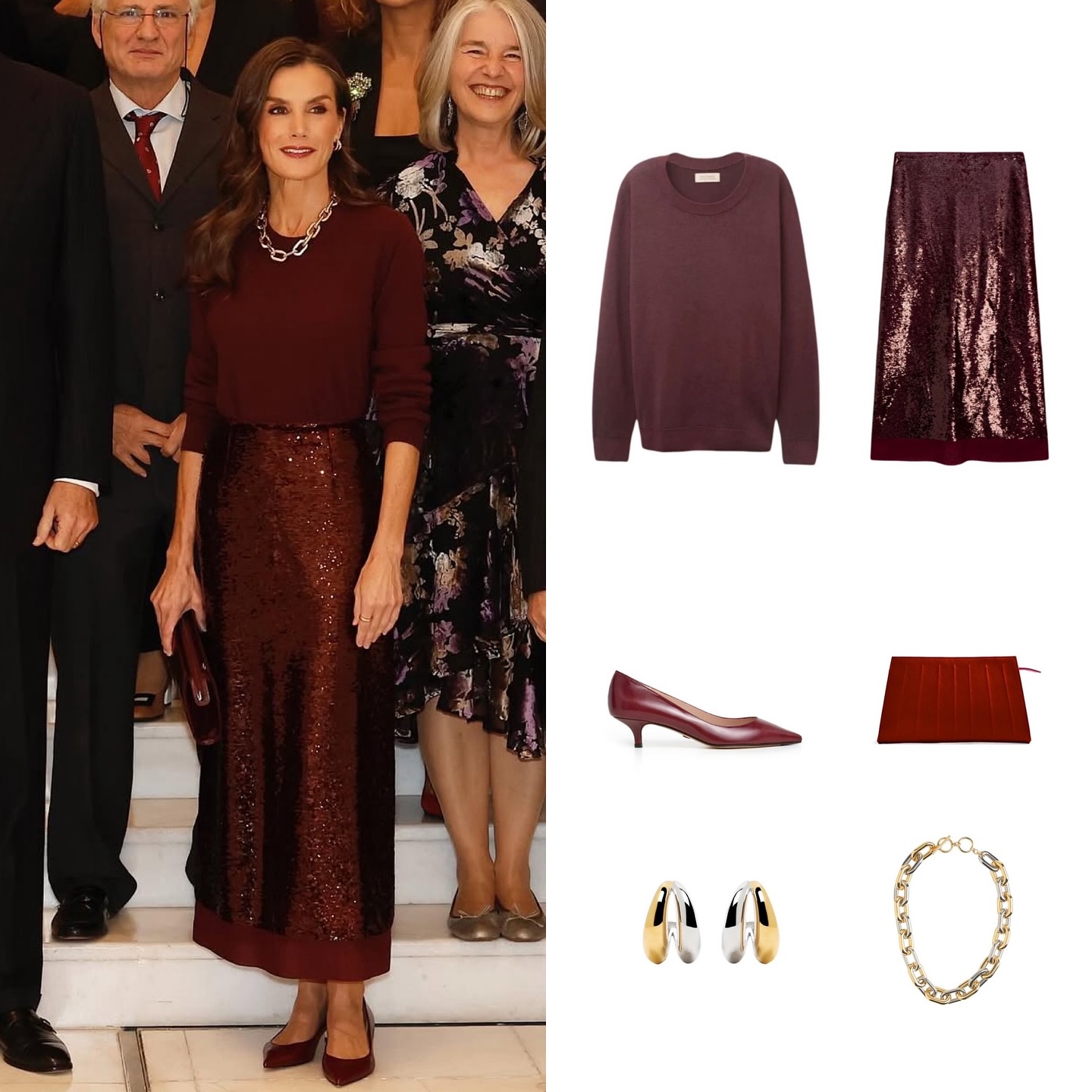 تفاصيل إطلالة الملكة ليتيزيا (إنستغرام)