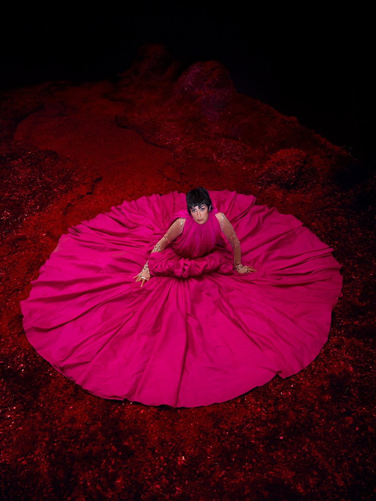 غادة عبد الرازق في مرحلة التحوّل Pupation (إنستغرام)