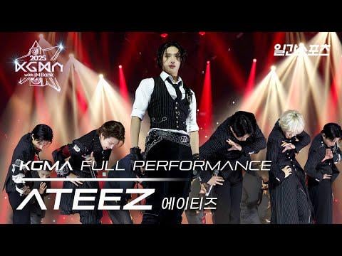 ATEEZ - هلا هلا + بلاد العجائب + الحقيقي + باونسي + فانتوم (فاصل) + في خيالك @ 2025 KGMA اليوم الأول (251114)