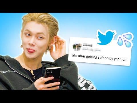 TXT (غدًا × معًا) YEONJUN - YEONJUN يقرأ تغريدات العطش @ BuzzFeed Celeb (251127) [ENG SUB]