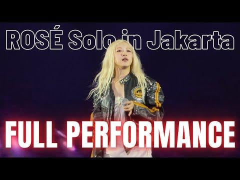 251101 ROSÉ Solo Stage في جولة BLACKPINK العالمية [DEADLINE] جاكرتا D1 4K كاملة