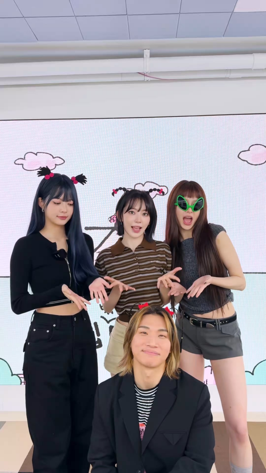 251107 تحديث LE SSERAFIM على التيك توك مع مياواكي ساكورا، هوه يونجين وهونغ إيونتشاي - تناول الطعام مع BIGBANG Daesung ⭐️🍝 (تحدي السباغيتي)