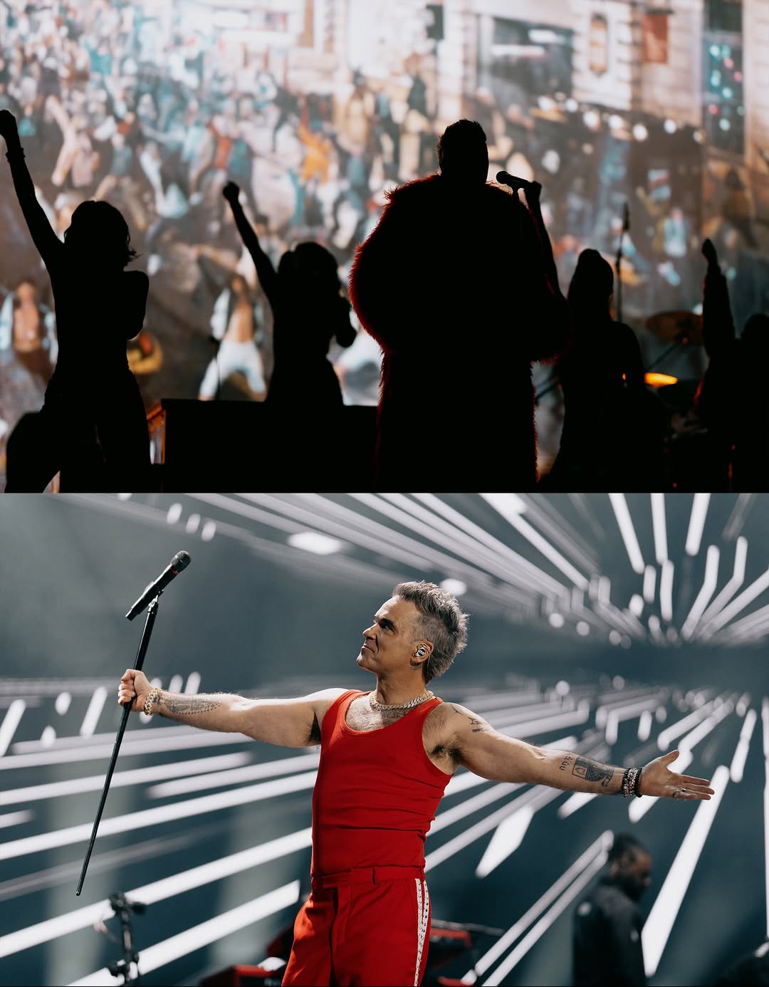 المغني روبي ويليامز في إحدى جولاته (إنستغرام)