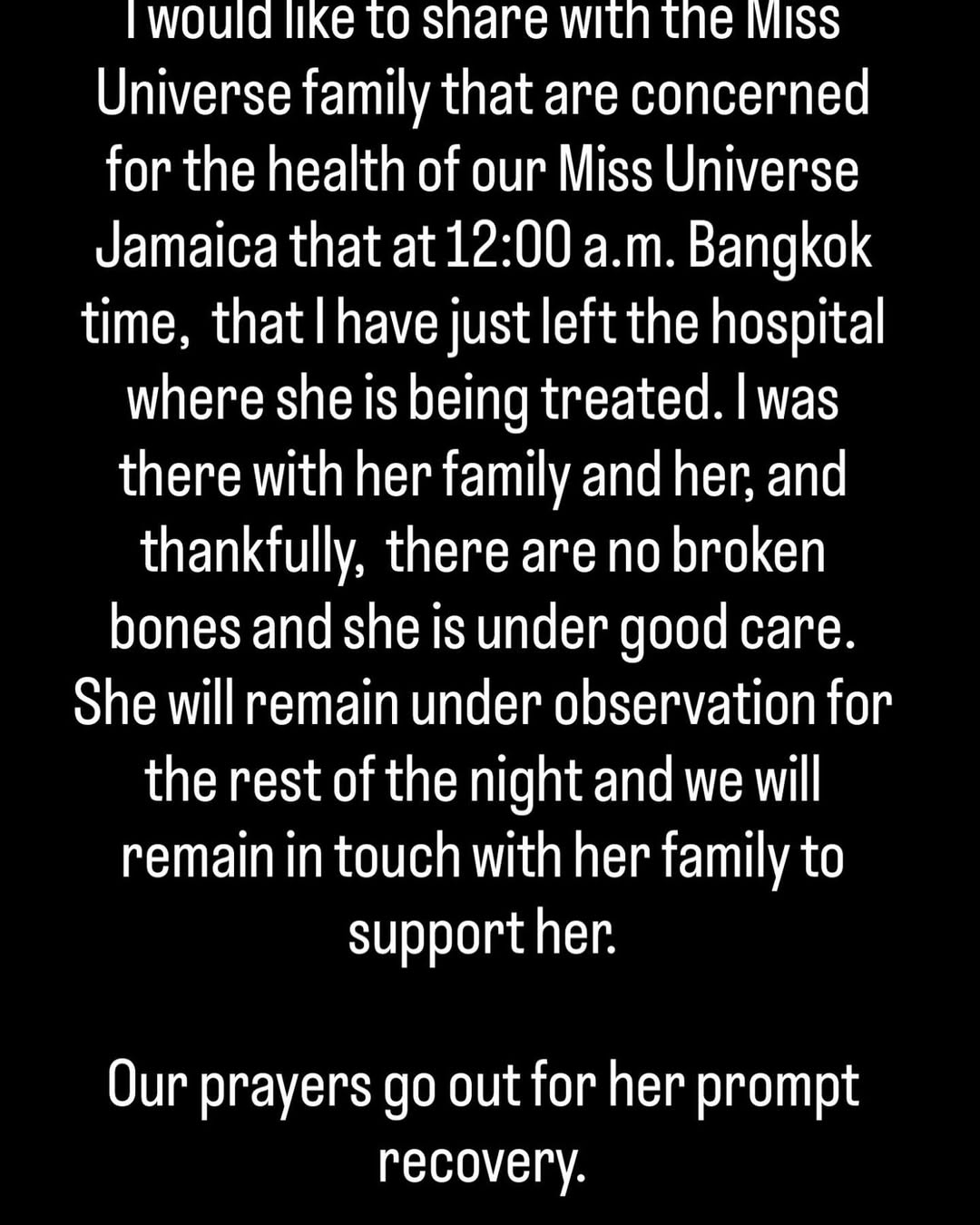    رسالة رئيس منظمة ملكة جمال الكون راوول روشا (إنستغرام)