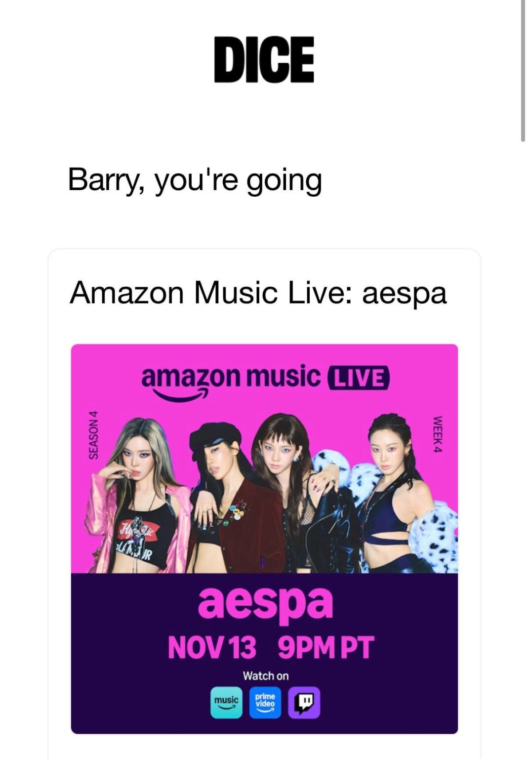 aespa في لوس أنجلوس لـ Amazon Music Live!