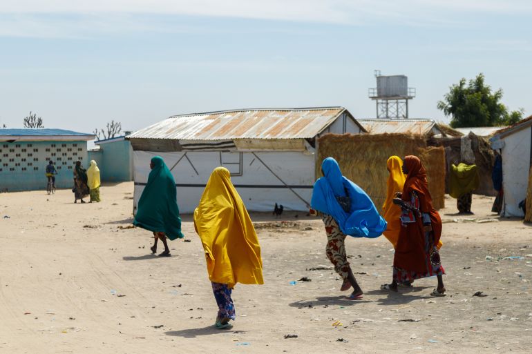 Girls seen in a conflict-affected area of northeast, where WFP supports displaced families with emergency food and nutrition assistance in Dikwa, Nigeria, Wednesday Nov. 12, 2025. (WFP/Nommiyid Chantu via AP)