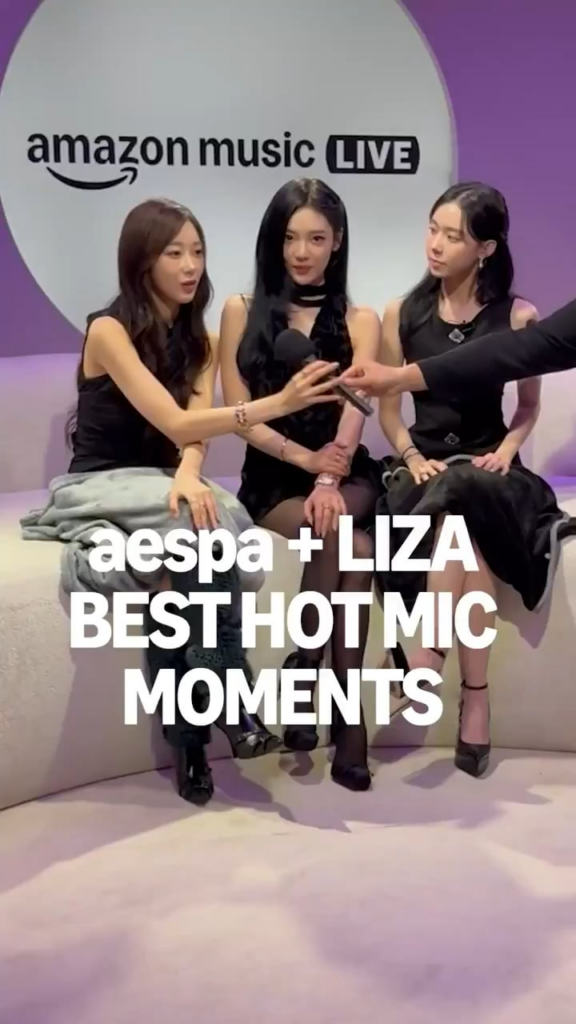 251119 تحديث Amazon Music TikTok مع aespa - هذا التفاعل بأكمله 🥰