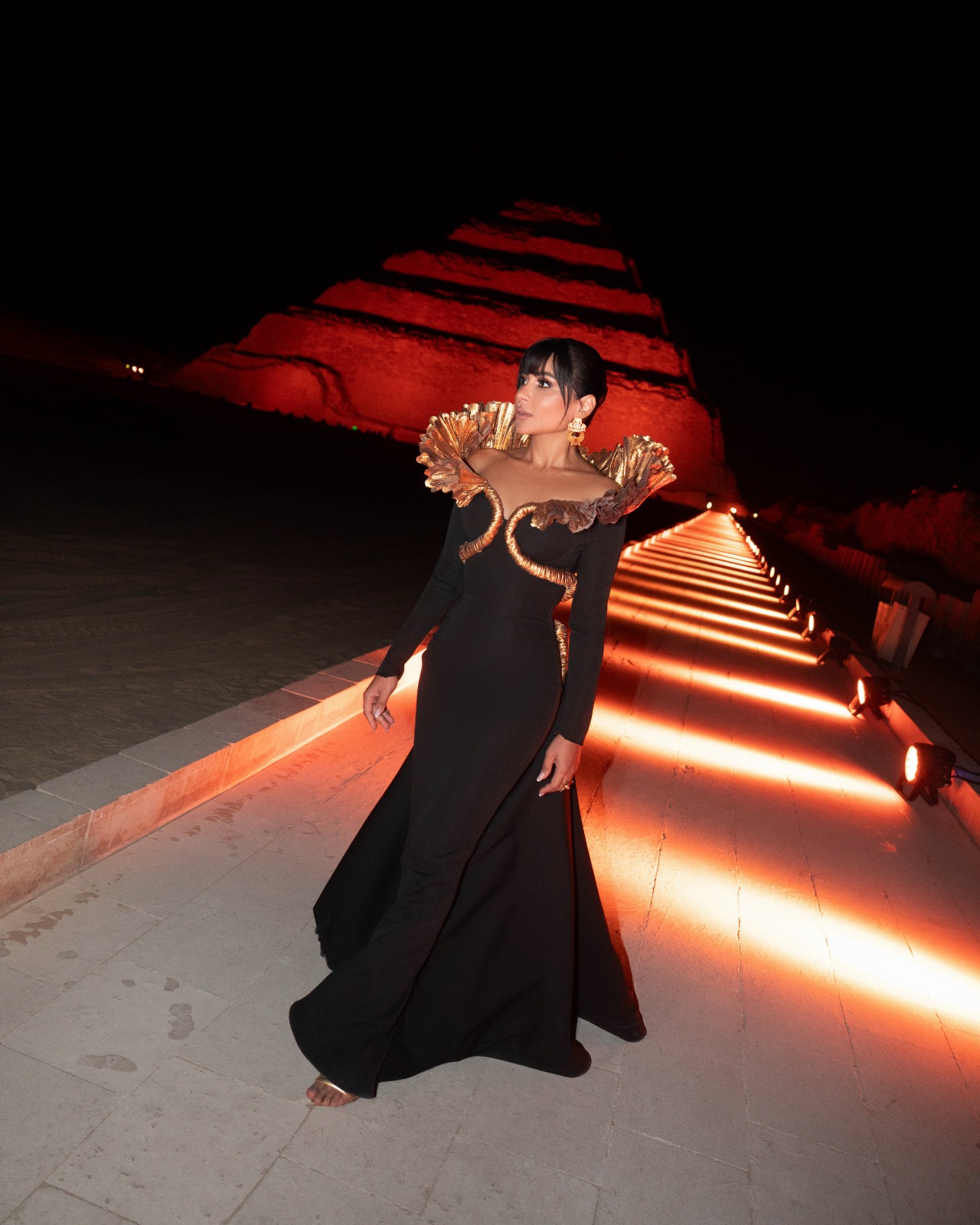 مهيرة عبد العزيز بتصميم فؤاد سركيس (إنستغرام)