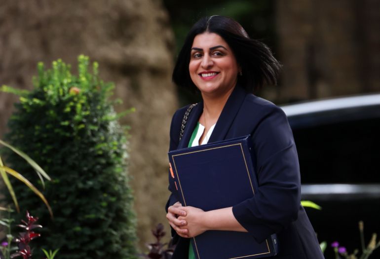 epa12345115 British Lord High Chancellor and Secretary of State for Justice Shabana Mahmood arrives for a cabinet meeting at 10 Downing Street in London, Britain, 02 September 2025. EPA/ANDY RAIN
