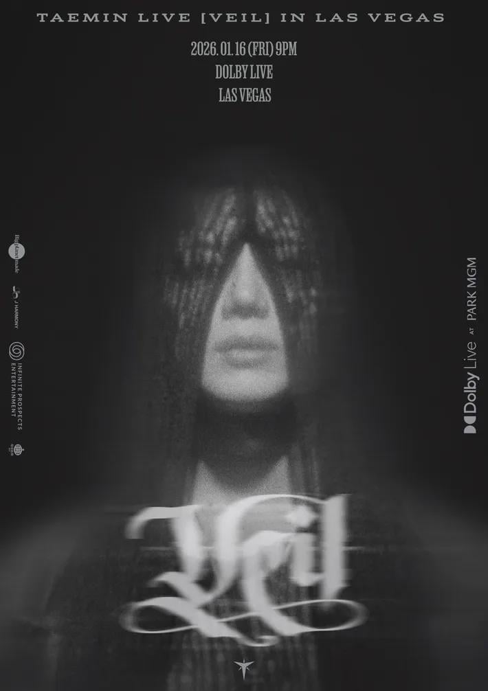 تيمين (شايني) - جولة ساحة تيمين 2025-2026: VEIL Live in Las Vegas (ملصق إعلان)