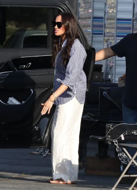 ميغان ماركل من موقع تصوير فيلمها الجديد (انترنت)