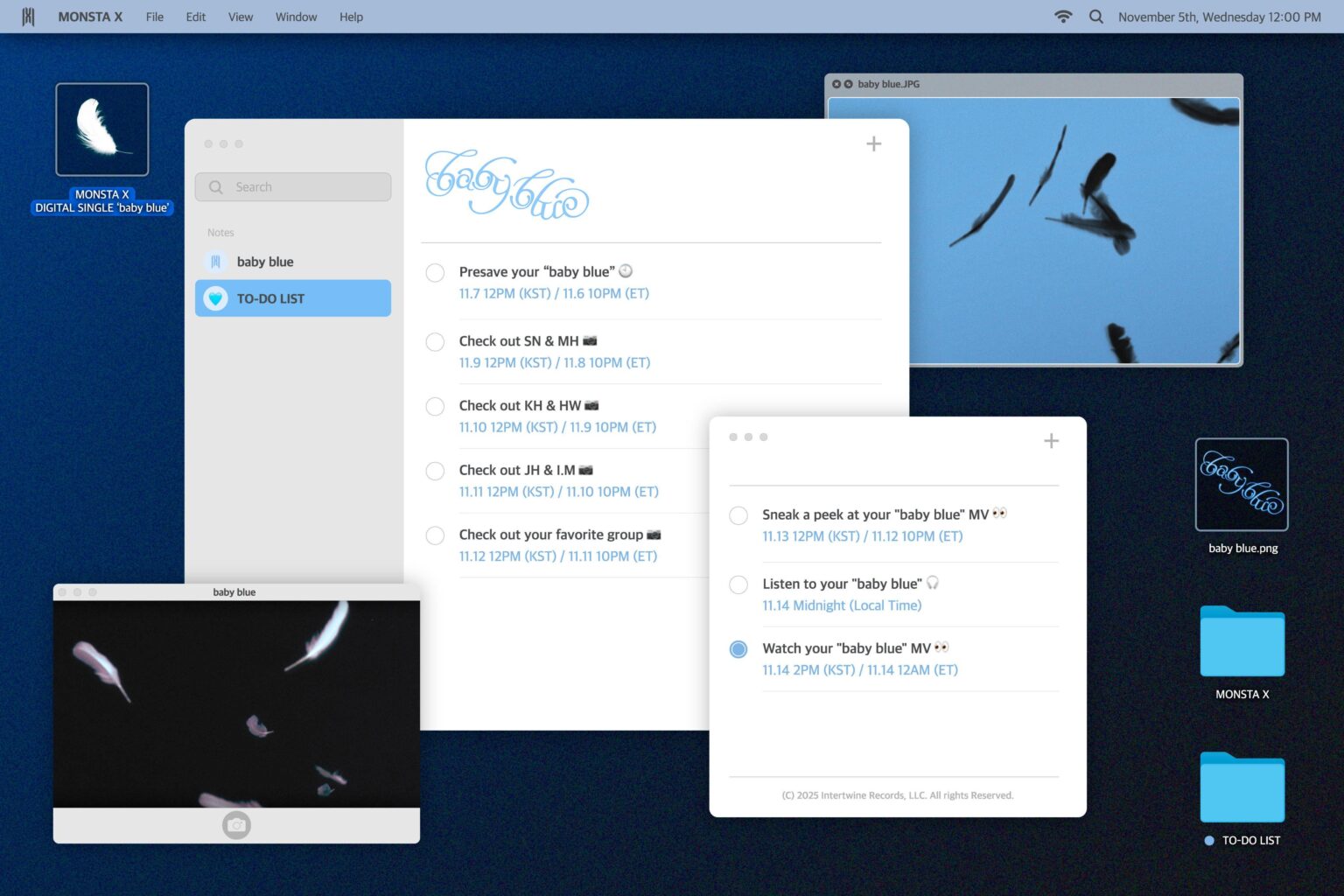 MONSTA X - أغنية رقمية فردية: أزرق فاتح (مجدول)