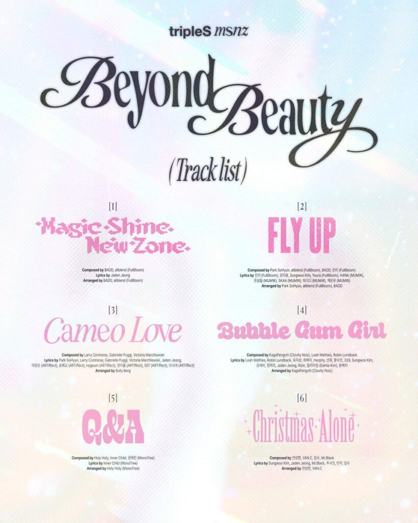 TripleS msnz - الألبوم المصغر الأول: Beyond Beauty (قائمة الأغاني)