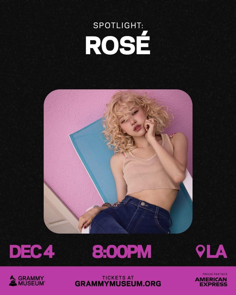 251114 تحديث انستغرام لمتحف جرامي مع روزي