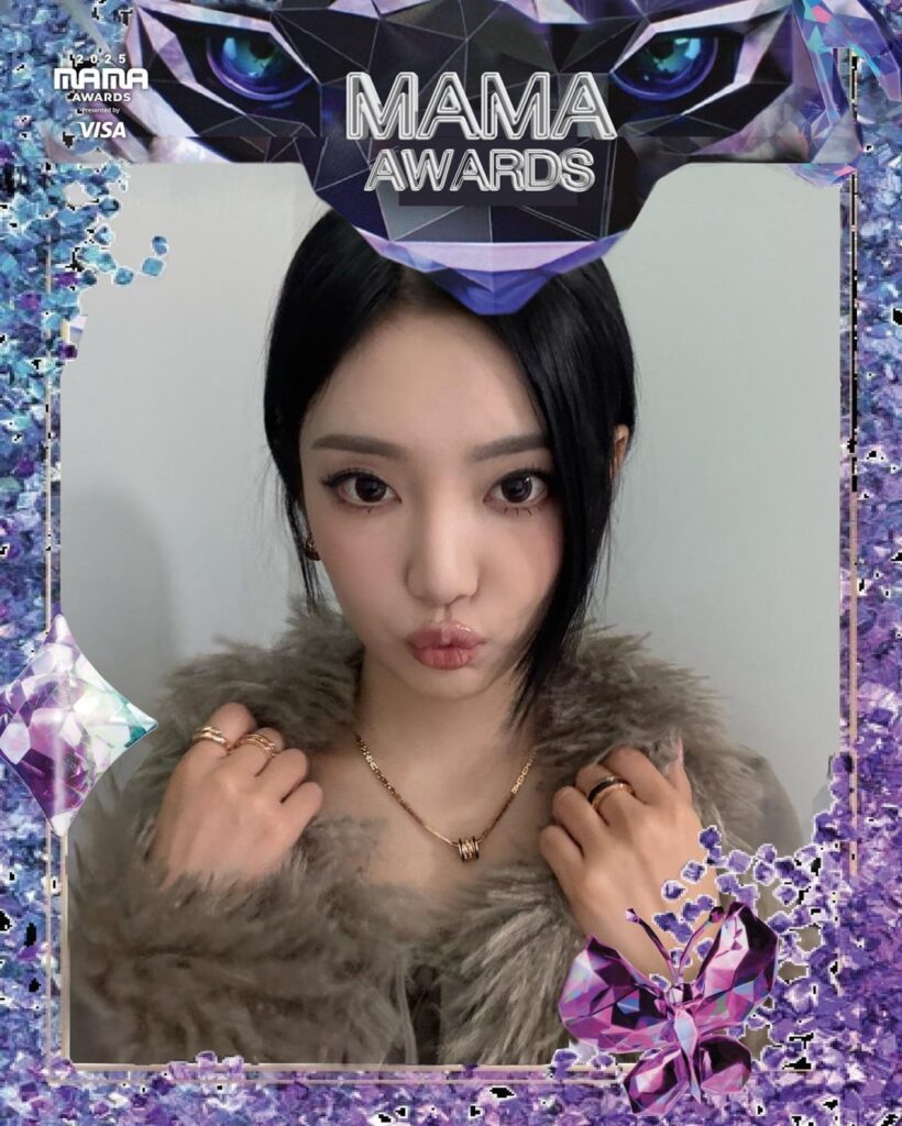 251126 MAMA AWARDS تحديث Twitter مع aespa - 2025 MAMA AWARDS UH-HEUNG FRAME AWARDS SELFIE REVEAL