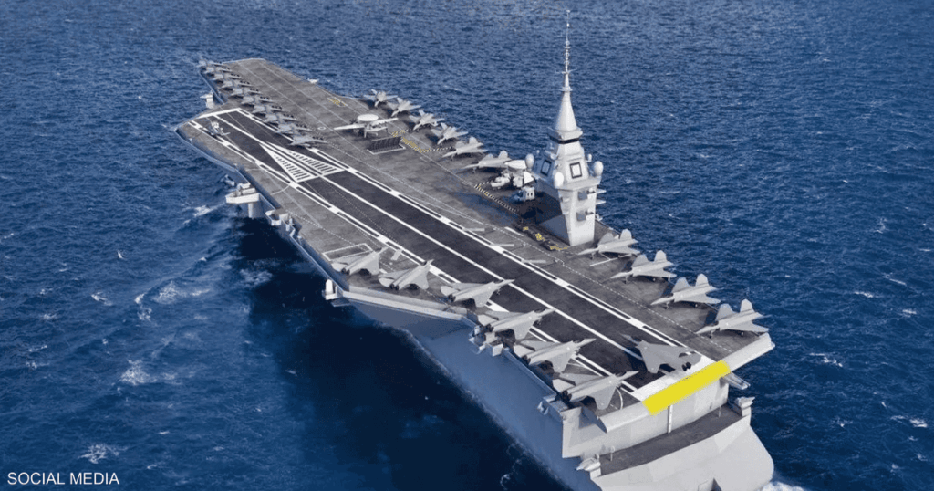 ماكرون يعلن تصنيع حاملة طائرات رهيبة لمواجهة “المفترسين” ماكرون يعلن تصنيع حاملة طائرات رهيبة لمواجهة "المفترسين"