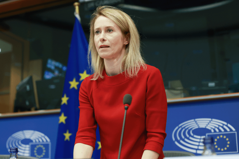 كايا كالاس epa12580145 High Representative of the European Union for Foreign Affairs and Security Policy Kaja Kallas attends a hearing at the European Parliament's Foreign Affairs Committee in Brussels, Belgium, 09 December 2025. EPA/OLIVIER HOSLET