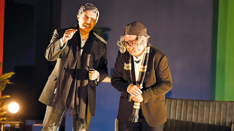 عرض «ليلة مقتل تشيخوف» قدّمته «آرت بوكس غروب» خلال «المهرجان». تصوير: نجيب محمد