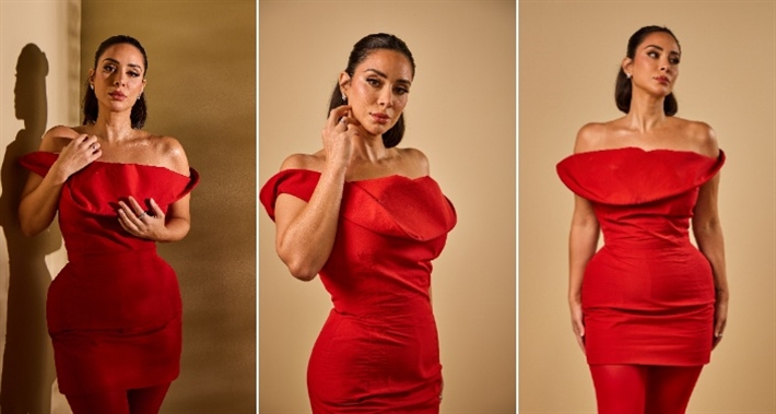 #شرطة_الموضة: بسنت شوقي بفستان أحمر قصير في البحر الأحمر السينمائي … سعره 70 ألف جنيه | ألبوم بسنت شوقي