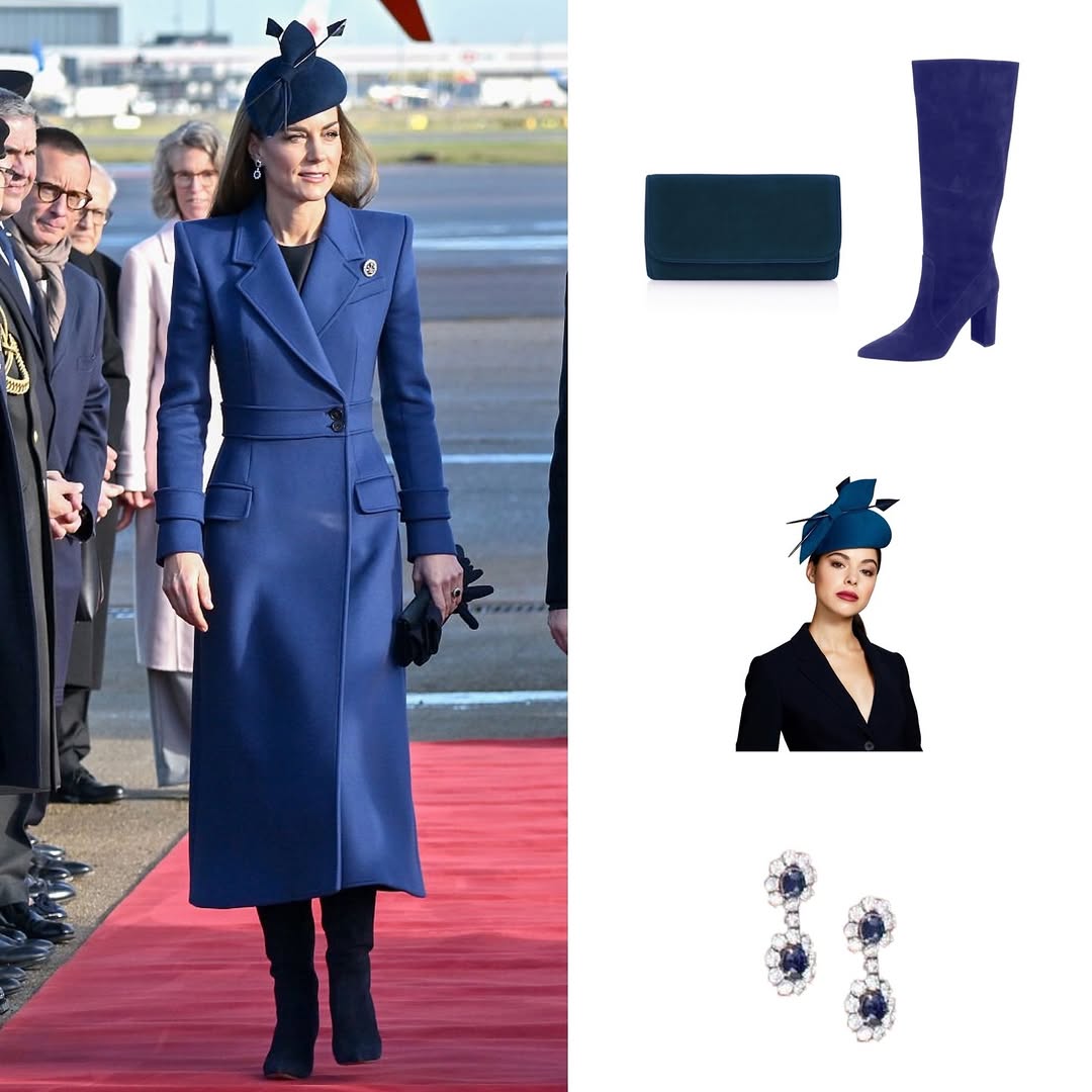 تفاصيل اطلالة كيت ميدلتون في استقبال الرئيس الالماني (أ.ف.ب)