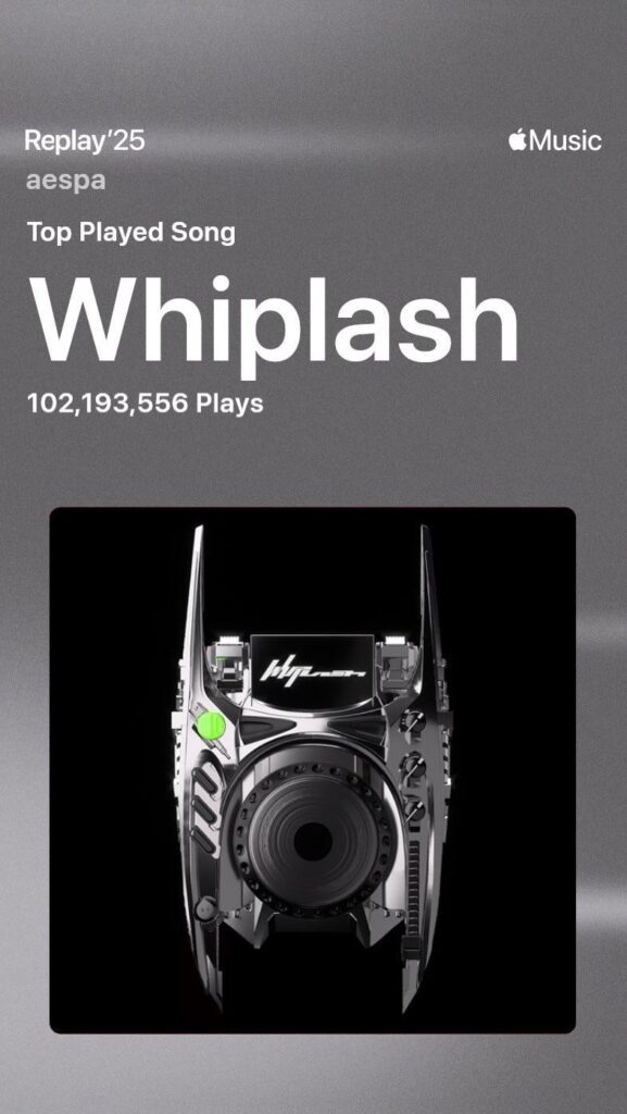 251204 تحديث تويتر aespa - شكرًا لكم على إظهار الكثير من الحب هذا العام، وعلى الدعم المذهل على "Whiplash" @AppleMusic💜