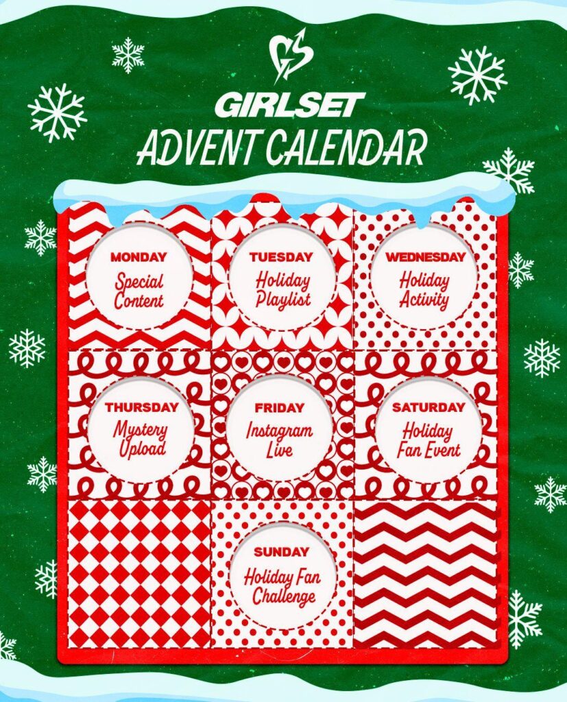 GIRLSET - تقويم المجيء لعام 2025 (جدول زمني)