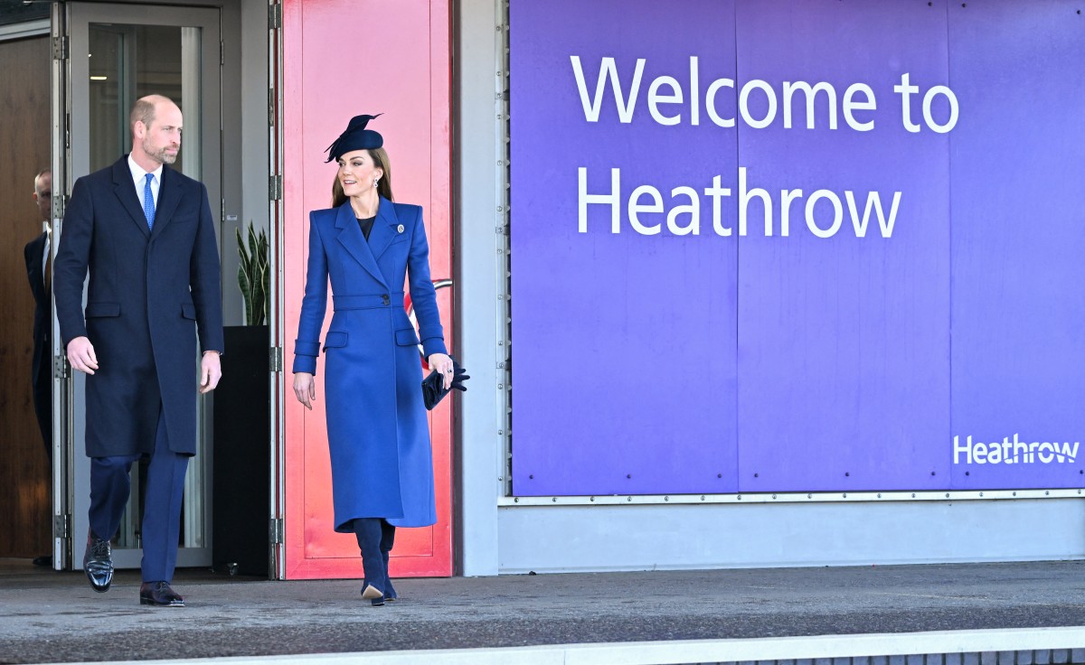 كيت ميدلتون تُعيد ارتداء معطف  الكسندر ماكوين في استقبال الرئيس الالماني (أ.ف.ب)