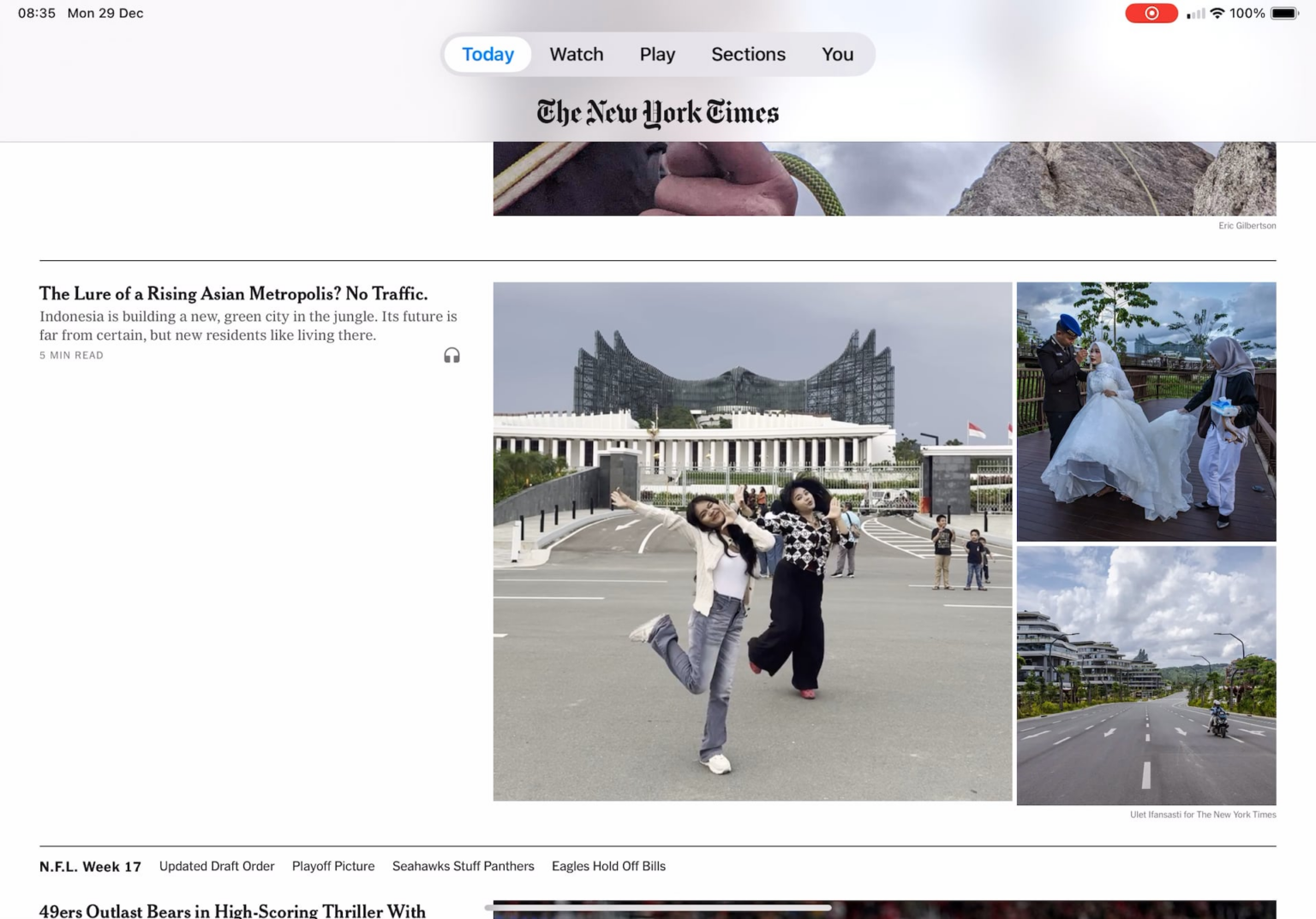 ظهرت رقصة السباغيتي 251229 على الصفحة الأولى لصحيفة نيويورك تايمز