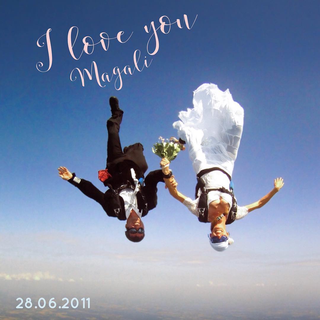 قافزة المظلات البلجيكية ماغالي فولكنر براف توثّق زواجها (حسابها في إنستغرام)