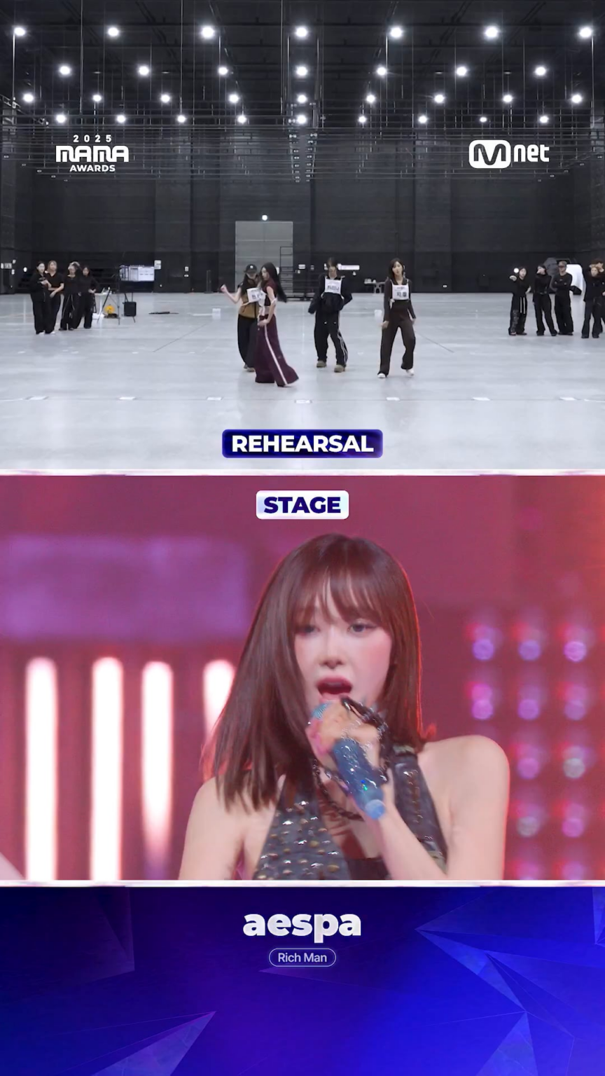 251212 تحديث MNET MAMA TikTok مع aespa - من التدريب إلى المسرح